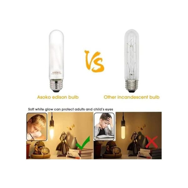 Bombillas LED esmeriladas T10 de color blanco cálido de_2