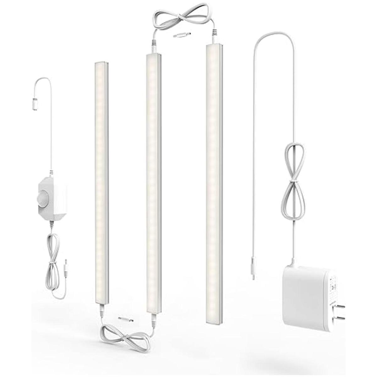 ASOKO Luces LED regulables para debajo del gabinete