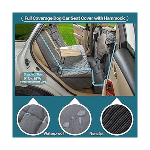 YEENIS Funda de asiento de automóvil para perros funda de_4