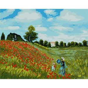 YEESAM ART Monet Pintura por números para adultos_1