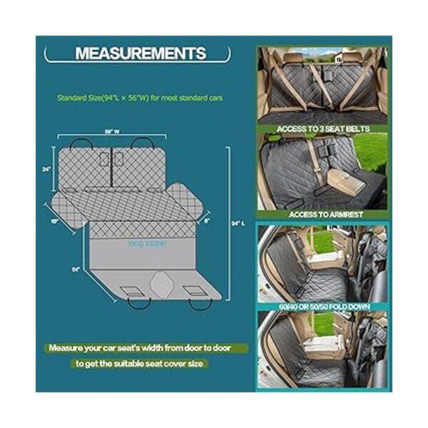YEENIS Funda de asiento de automóvil para perros funda de_6