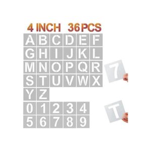 Plantillas de letras y números de 4 pulgadas 36