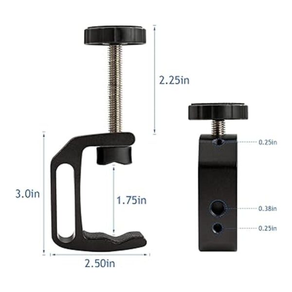 Abrazadera universal en C 4 piezas resistente agujero de