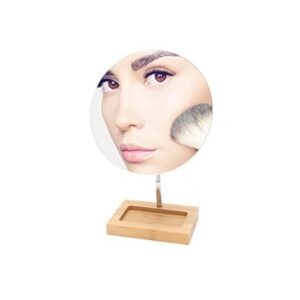 YEAKE Espejo de maquillaje flexible de bambú con cuello de
