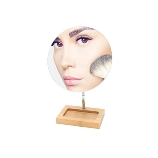 YEAKE Espejo de maquillaje flexible de bambú con cuello de