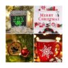 YEAJON 25 plantillas de Navidad de 4 x 4 pulgadas para