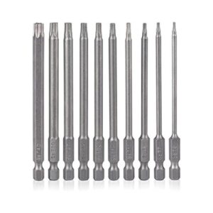 YDLQWCZ Juego de 10 brocas Torx de seguridad T6 T7 T8 T10_1