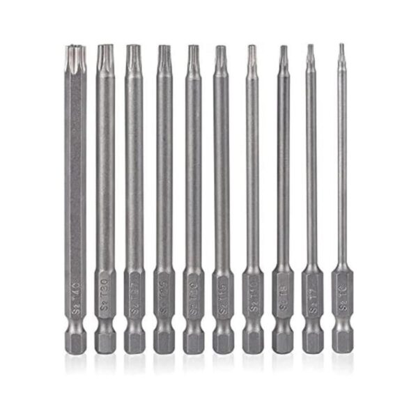 YDLQWCZ Juego de 10 brocas Torx de seguridad T6 T7 T8 T10_1