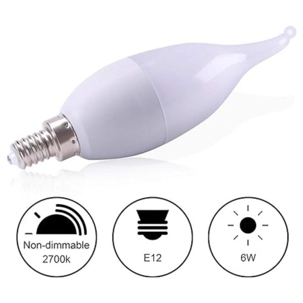 YEAHBEER Bombillas LED de candelabro E12 3 modos