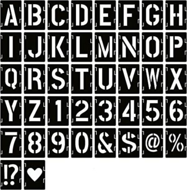 Plantillas de letras de 2 pulgadas plantillas de símbolo