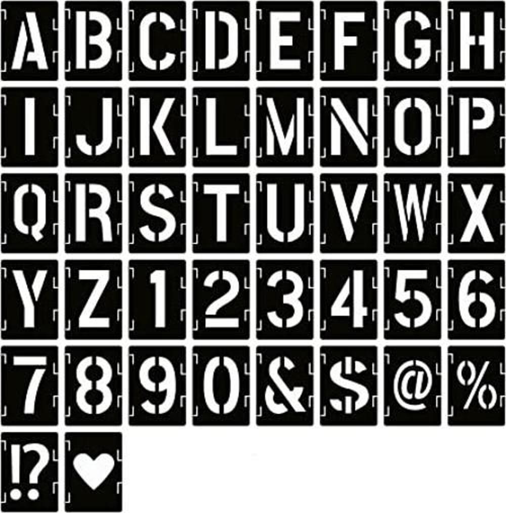 Plantillas de letras de 2 pulgadas plantillas de símbolo