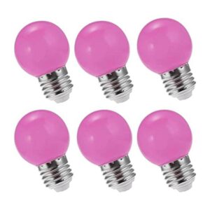 YDJoo Paquete de 6 bombillas LED rosadas de 3 W de color_1