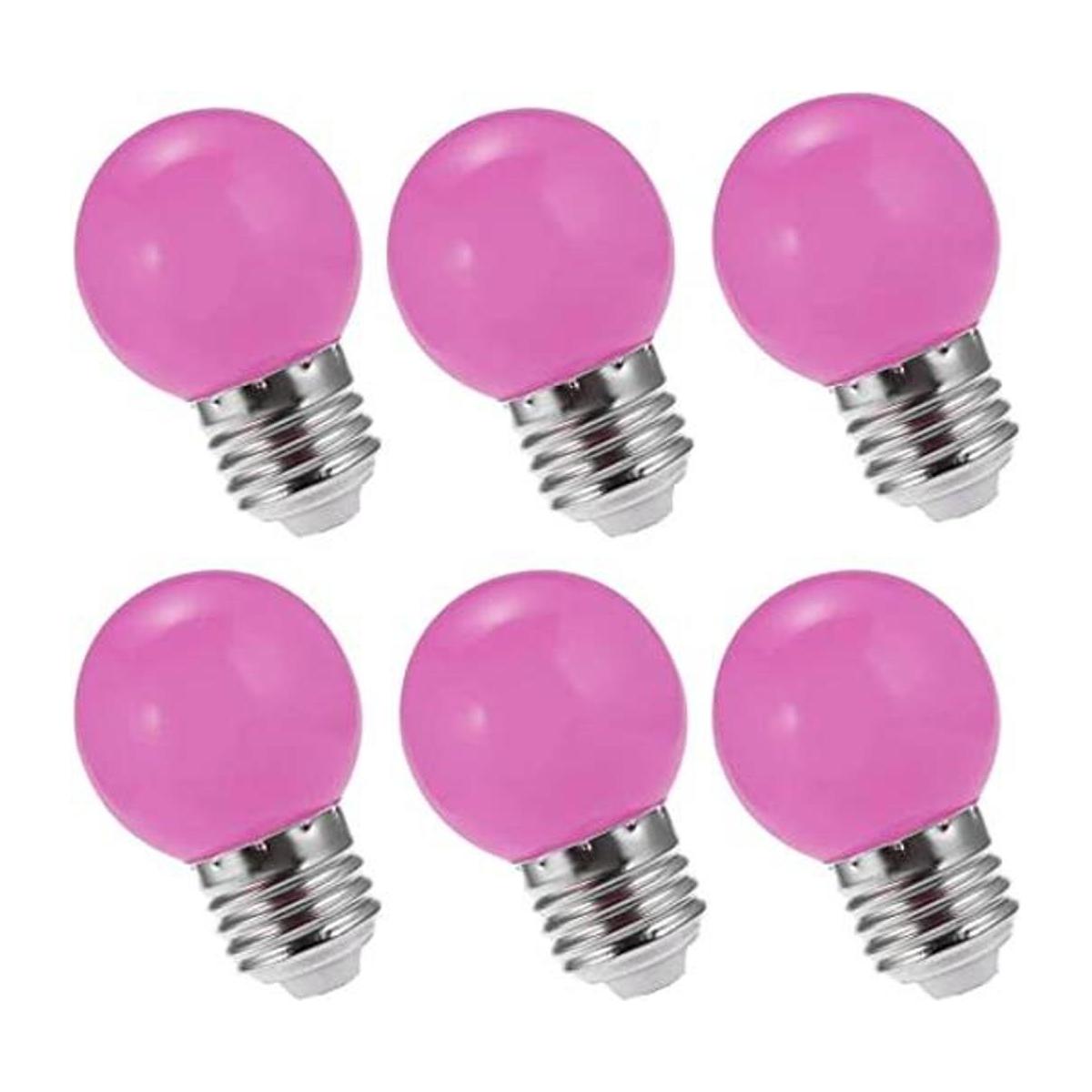 YDJoo Paquete de 6 bombillas LED rosadas de 3 W de color
