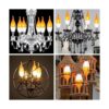 YEAHBEER Bombillas LED de candelabro E12 3 modos