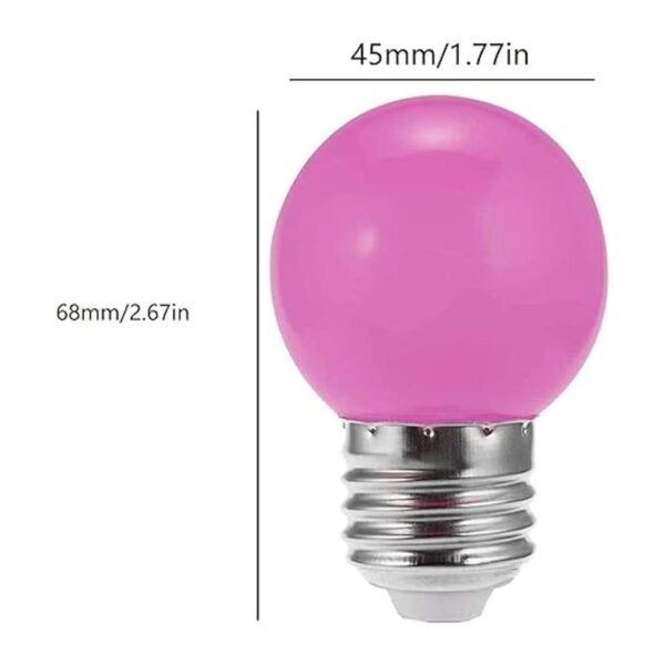 YDJoo Paquete de 6 bombillas LED rosadas de 3 W de color_2