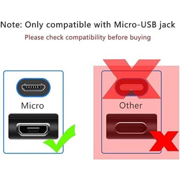 Cable de carga USB Mirco de 10 pies compatible con Alcatel_4