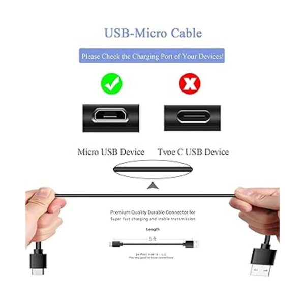 Cable de carga micro USB de 9.8 ft compatible con Zagg_4