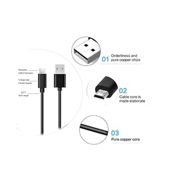 Cable de carga micro USB de 9.8 ft compatible con Zagg_3