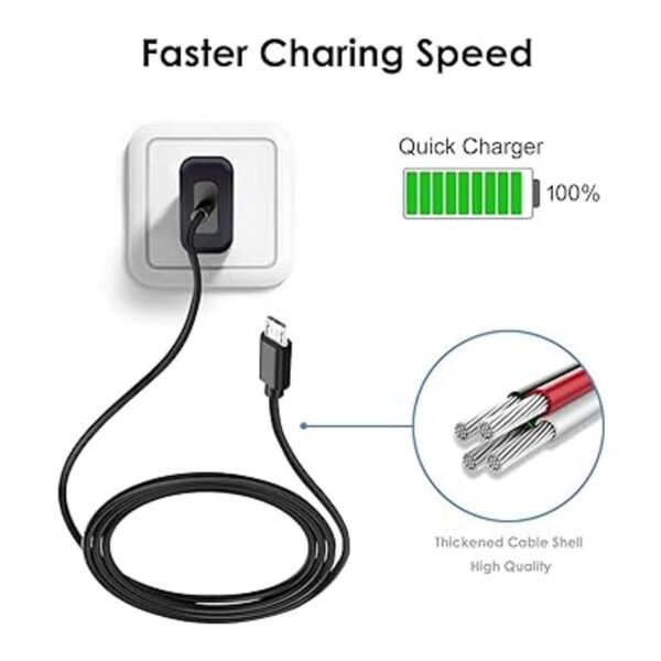 Cable de carga USB Mirco de 10 pies compatible con Alcatel_2