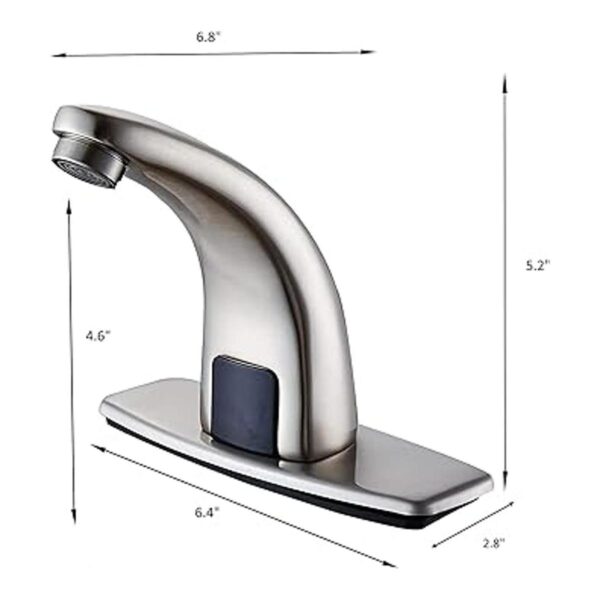 Grifo de baño sin contacto con sensor automático níquel_2