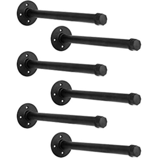 YCCO Soportes de estantería de hierro negro industriales_1
