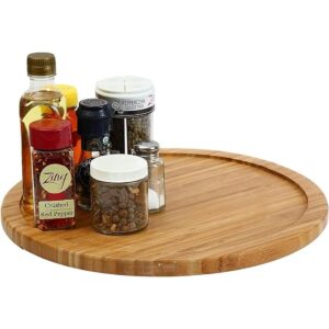 Ybm tabla de bambú Home Kitchen Lazy Susan Madera_1