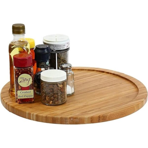 Ybm tabla de bambú Home Kitchen Lazy Susan Madera_1