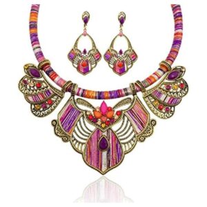 YAZILIND Collar grueso para mujer cadena bohemia tribal_1