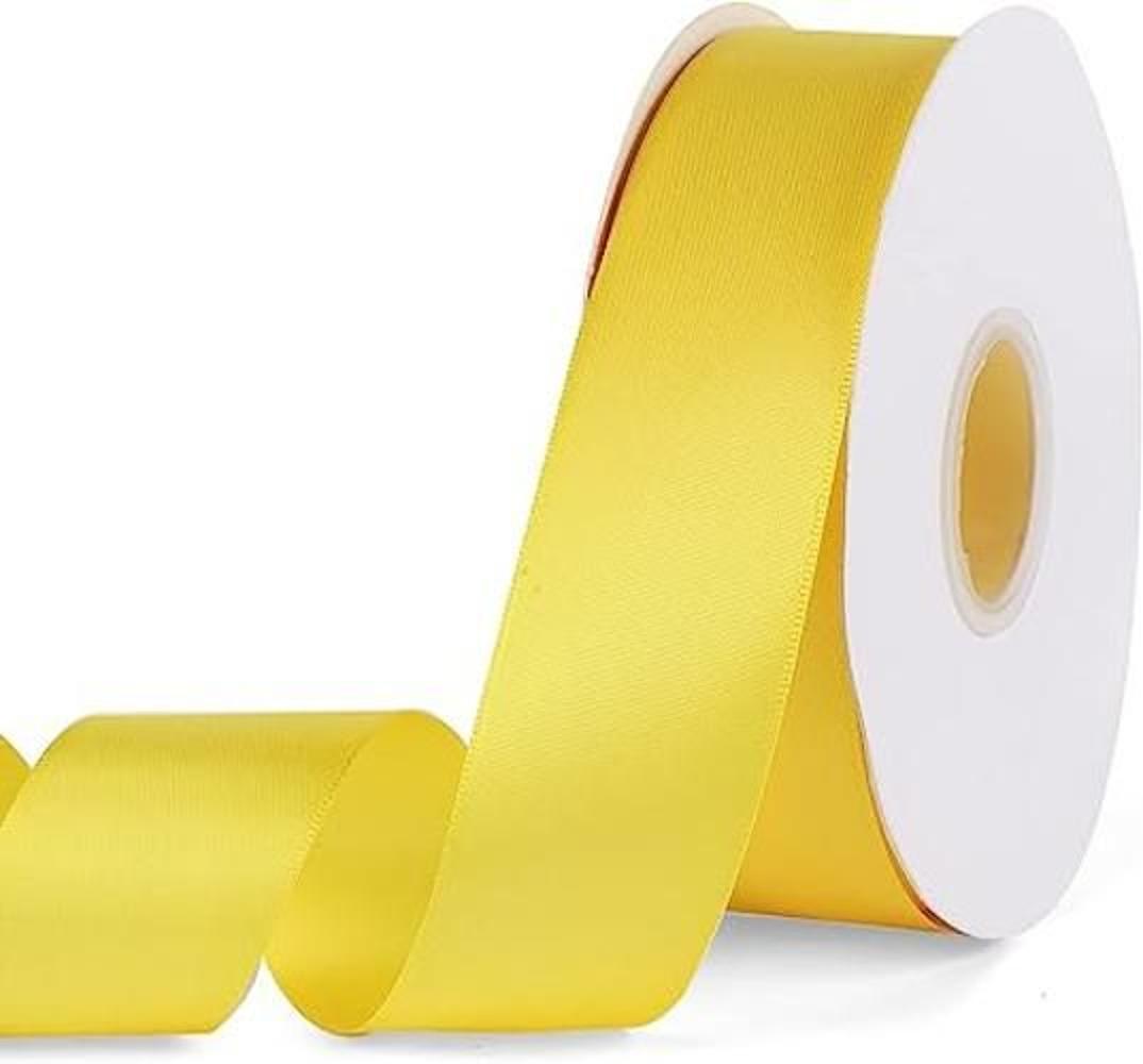 YBLANDEG Cinta de satén de color amarillo sólido de 112