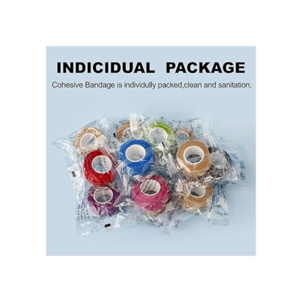YAXEON Self Adhesive Bandage Wrap 12 Rolls 1 x 5 Yards_3