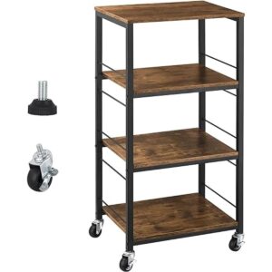 Carrito de isla de cocina con ruedas con organizador de_1