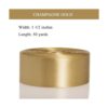 YASEO Cinta de satén color dorado Champaign de 1 12