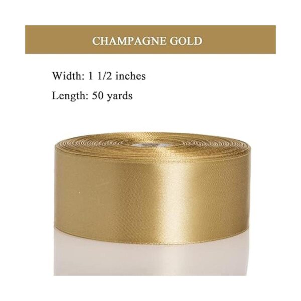 YASEO Cinta de satén color dorado Champaign de 1 12