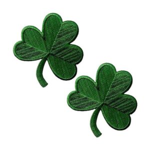 2 paquetes de parches bordados de trébol irlandés San_1