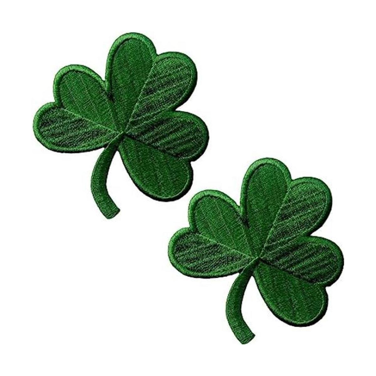 2 paquetes de parches bordados de trébol irlandés San