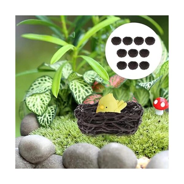 Nido de pájaros en miniatura para jardín de hadas 10 mini