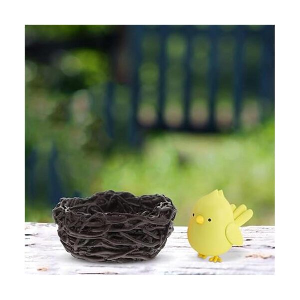 Nido de pájaros en miniatura para jardín de hadas 10 mini