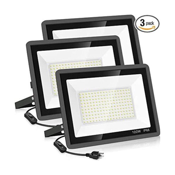 YANYCN Paquete de 3 luces de inundación LED de 100 W para_1