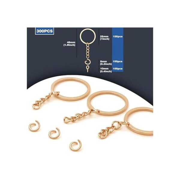 YAKA 300 anillos de llavero de 0.984 in 100 llaveros_2