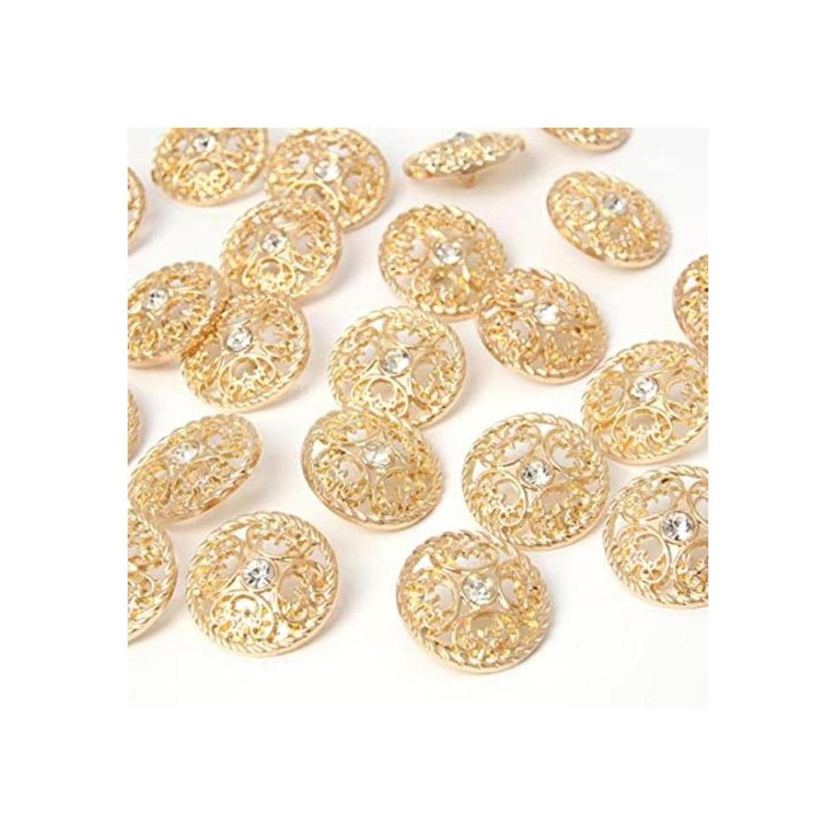 Yaka 24pcs de Craft botones para coser ropa aleación de