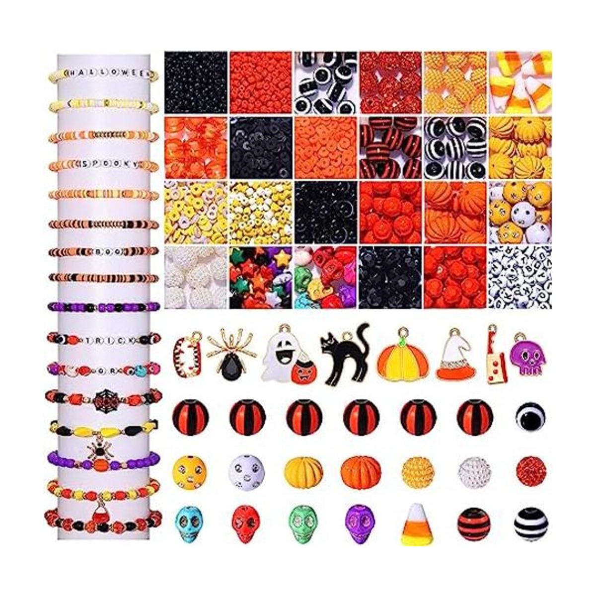 2518 abalorios de cuentas de Halloween para hacer joyas