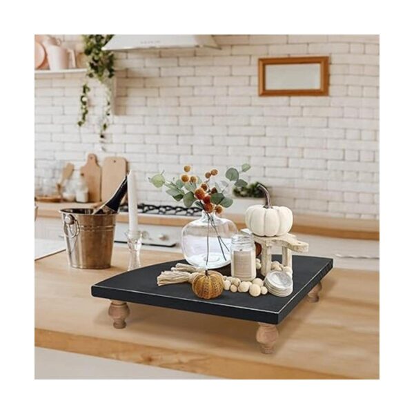Estante de esquina de madera soporte de pedestal rústico
