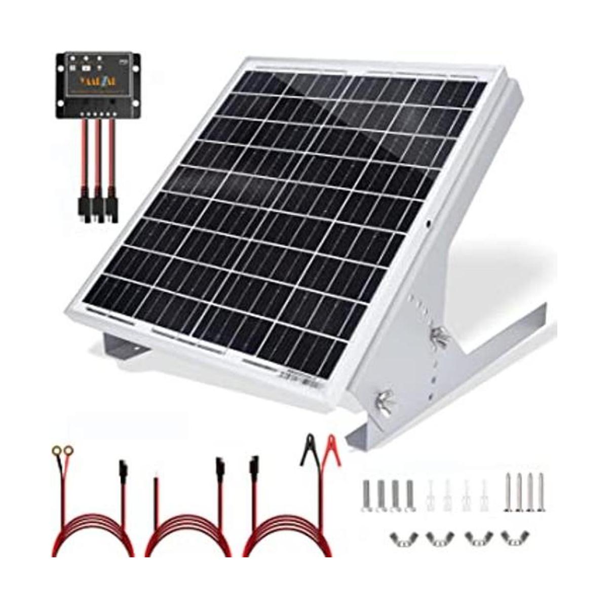 YAARZAR Kit de panel solar de 20 vatios y 12 V con paneles