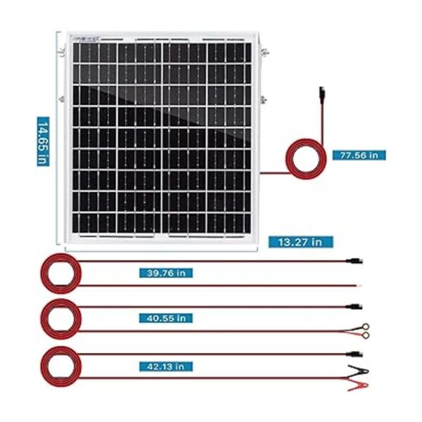YAARZAR Kit de panel solar de 20 vatios y 12 V con paneles