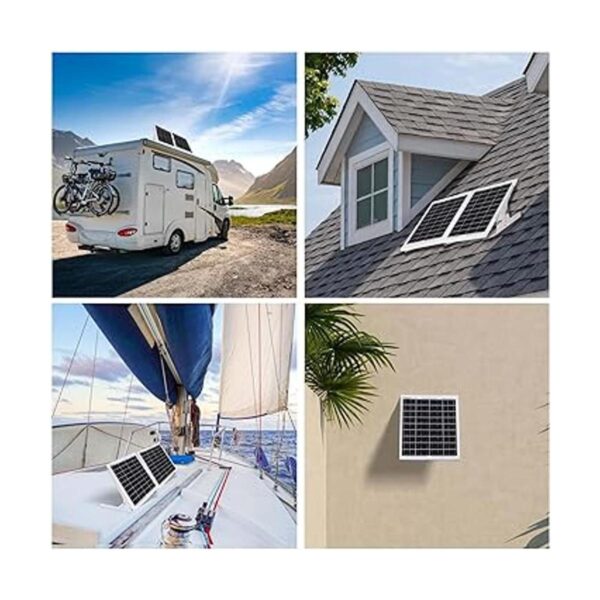 YAARZAR Kit de panel solar de 20 vatios y 12 V con paneles