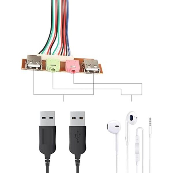 YACSEJAO Cable de panel frontal USB HUB chasis de_5