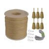 YAxis Rollo de 6.6 ft de cuerda de nailon trenzado de oro_1