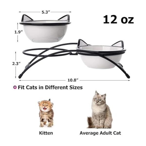 Y YHY Juego de cuencos de comida para gatos cuencos_2