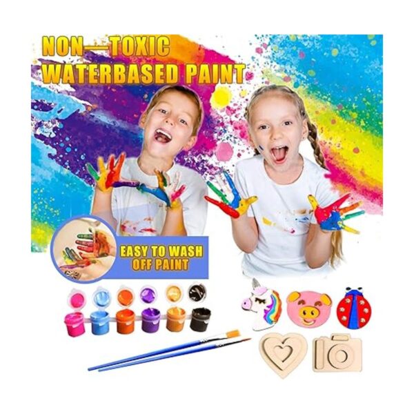 YOFUN Paint Your Own Wooden Magnet Kit de manualidades de_6
