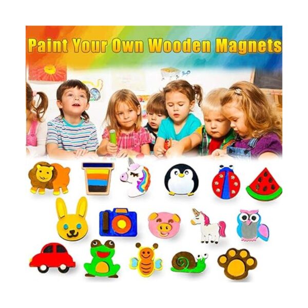 YOFUN Paint Your Own Wooden Magnet Kit de manualidades de_2